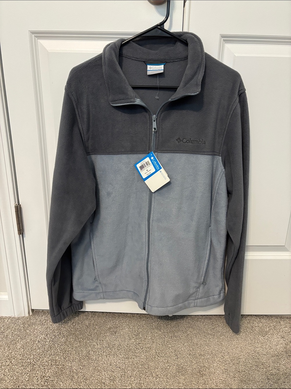 Columbia Men's Two-Tone Gray Full-Zip Fleece Jacket - Dark Gray & Light Gray